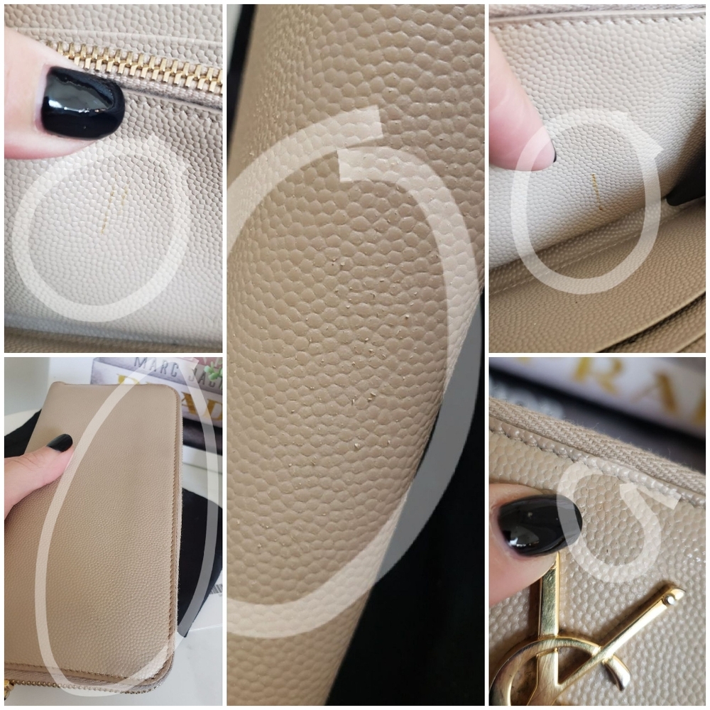 *SOLD* Authentic Pre-owned Saint Laurent Grain De Poudre Zip Around Long Wallet - Picture 11 of 16